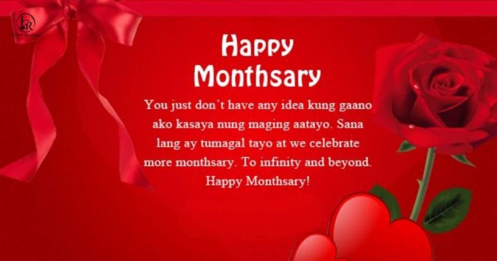 Long Monthsary Message for First, Sixth & One-Year Monthsary
