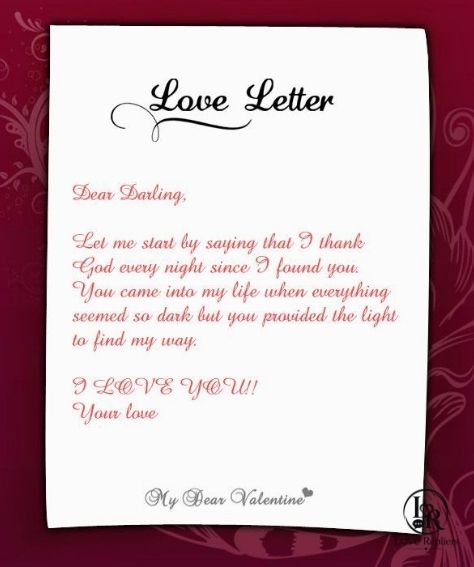 Sweet and Cute Romantic Love Letters for Her
