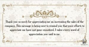Thank You Messages for Appreciation
