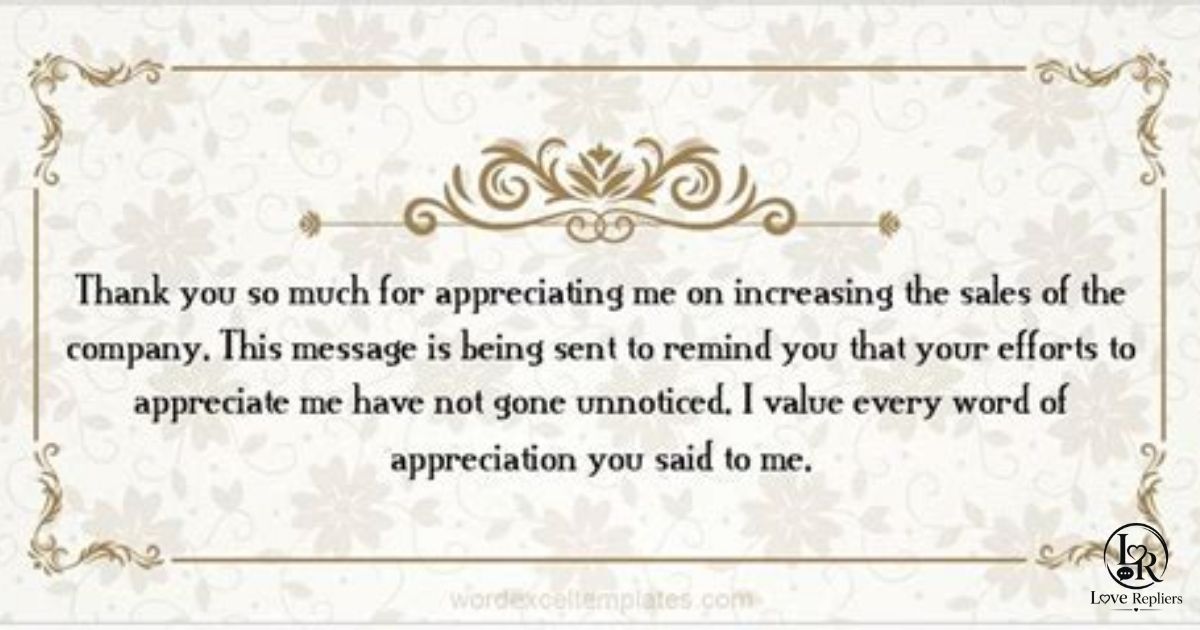 Thank You Messages for Appreciation